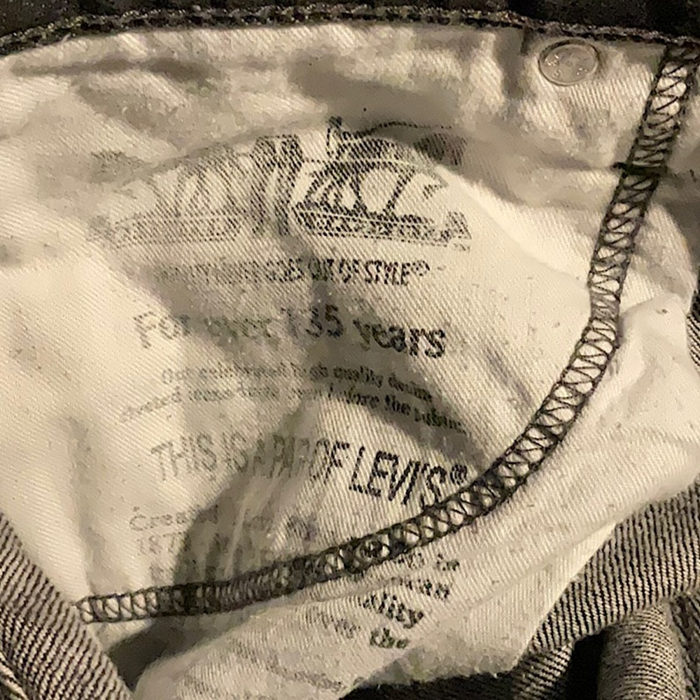 Levi Strauss 514 Black Jeans Size 36 x 34 - Picture 7 of 9